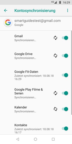 Ihre Kontakte von Google werden nun auf Ihr Handy synchronisiert