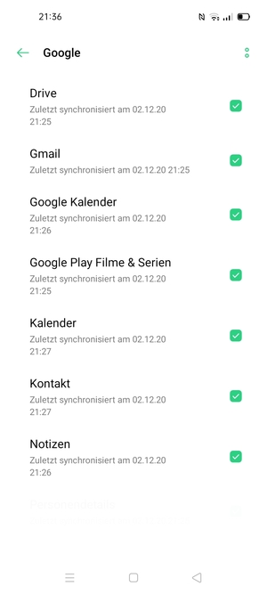 Stellen Sie sicher, dass Kontakt ausgewählt ist, und wählen Sie die Menü-Taste