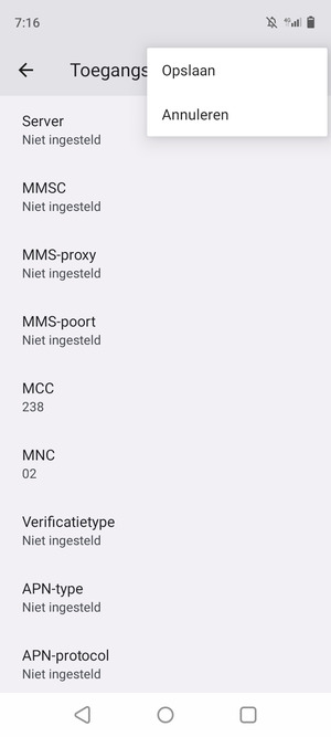 Selecteer Opslaan