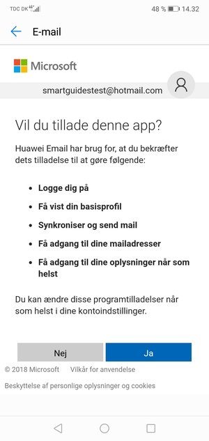 Vælg Ja