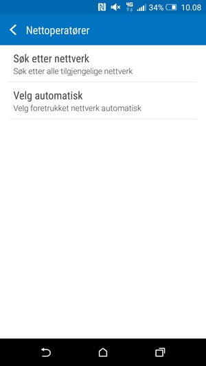 Velg Søk etter nettverk