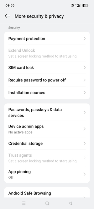 Scroll to and select SIM card lock