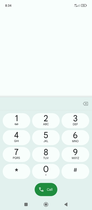 Press and hold the number 1