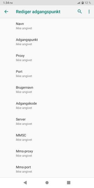 Indtast internet-oplysninger