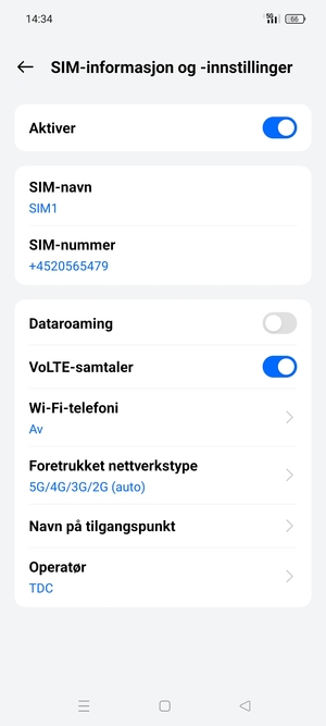 For å bytte nettverk hvis det oppstår nettverksproblemer, velg Operatør