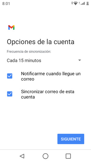 Seleccione SIGUIENTE