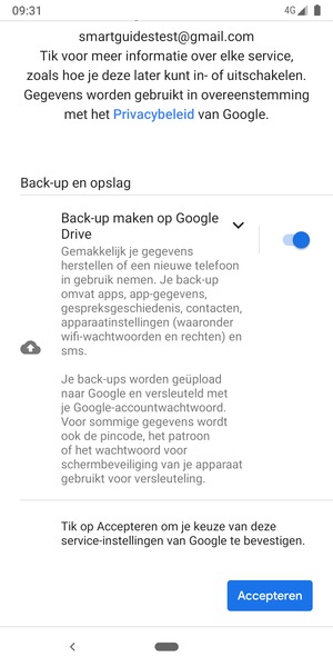 Selecteer Accepteren