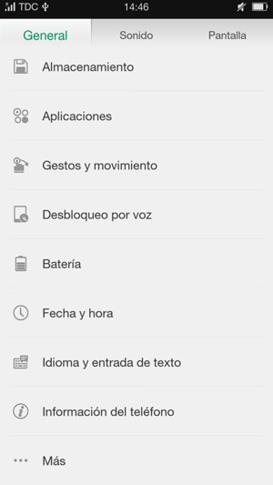 Desplácese y seleccione Información del teléfono