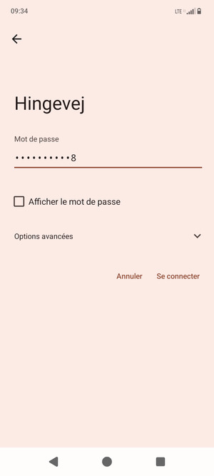 Saisissez le mot de passe du Wi-Fi et sélectionnez Se connecter