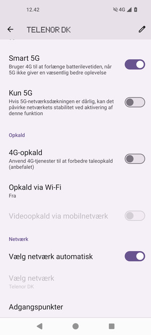 Scroll til og vælg Adgangspunkter