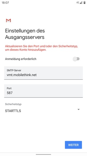Wählen Sie Sicherheitstyp