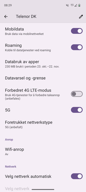 Slå Roaming på eller av