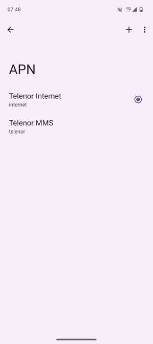 Seleziona il tasto Menu