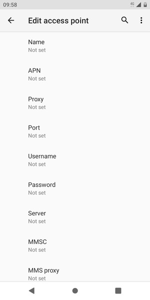 Enter Internet information