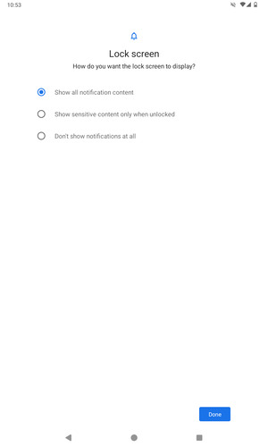 Select your preferred option and select Done