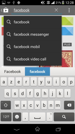 Saisissez le nom de l'appli et sélectionnez Rechercher