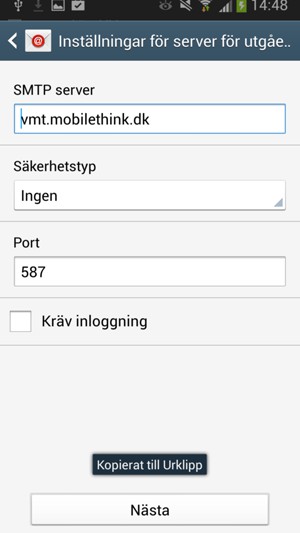 Avmarkera Kräv inloggning-rutan och välj Nästa