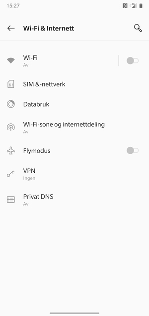 Velg Wi-Fi