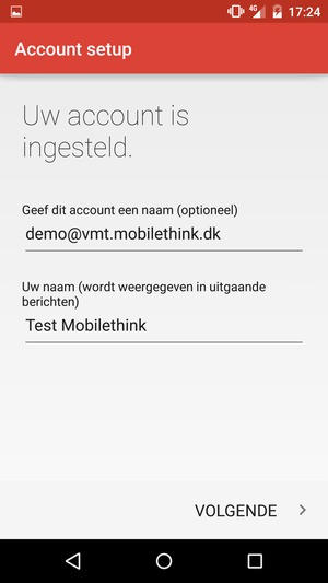 Geef uw account een naam en voer uw naam in. Selecteer VOLGENDE