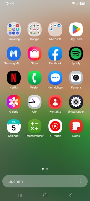 Wählen Sie Einstellungen