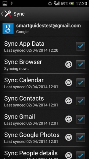 Your information will be synchronised
