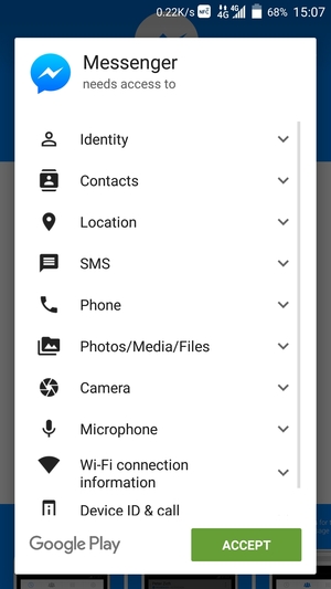 Select ACCEPT
