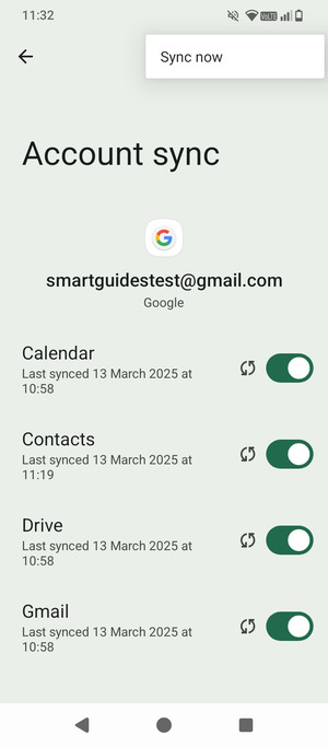 Select Sync now