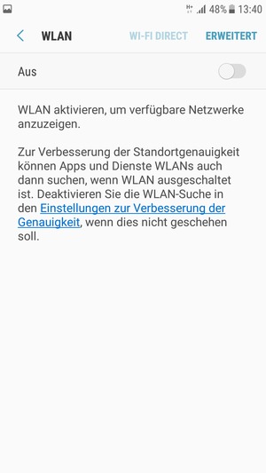Schalten Sie WLAN ein