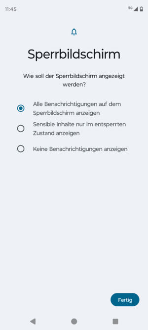 Wählen Sie die gewünschte Option und wählen Sie Fertig