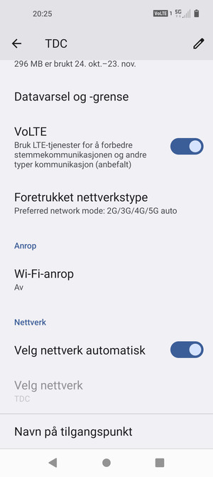 Bla til og velg Navn på tilgangspunkt