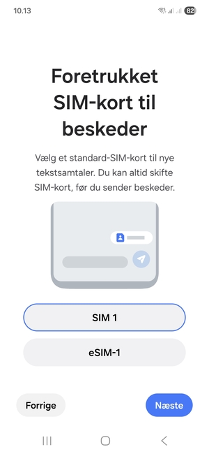 Vælg din foretrukne mulighed og vælg Næste