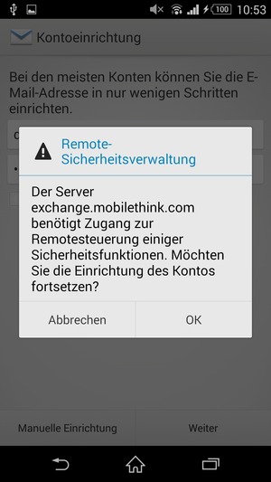 Wählen Sie OK