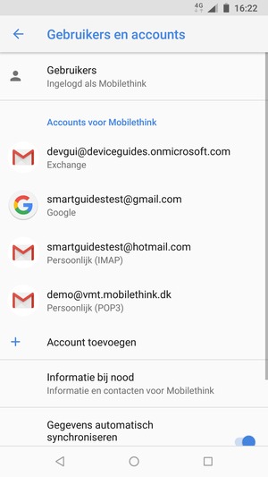 Selecteer uw Google-account