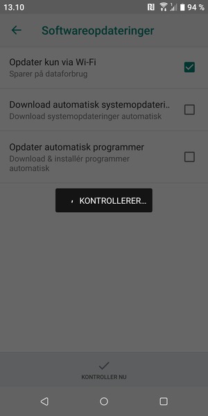 Afvent at søgningen er afsluttet