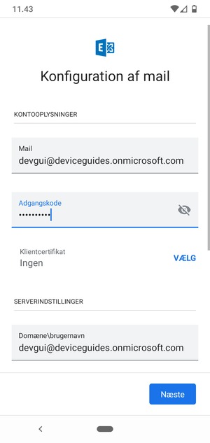Indtast din adgangskode