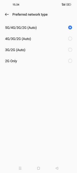 Select your preferred option