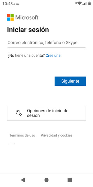 Introduzca su Dirección de correo electrónico y seleccione Siguiente