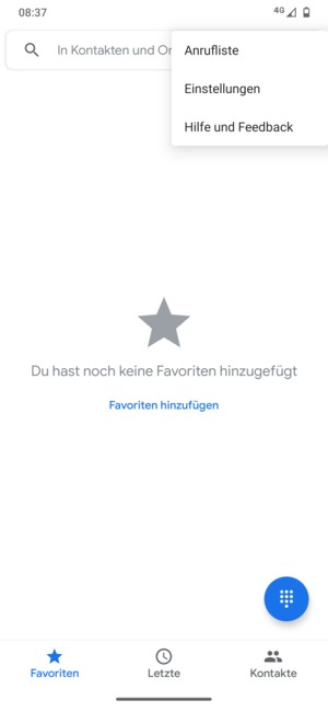 Wählen Sie Einstellungen