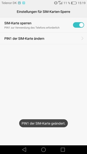 Ihre PIN der SIM-Karte wurde geändert