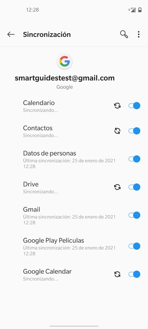 Su información será sincronizada
