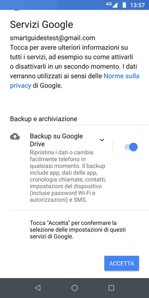 Seleziona ACCETTA
