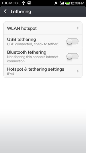 Select WLAN hotspot