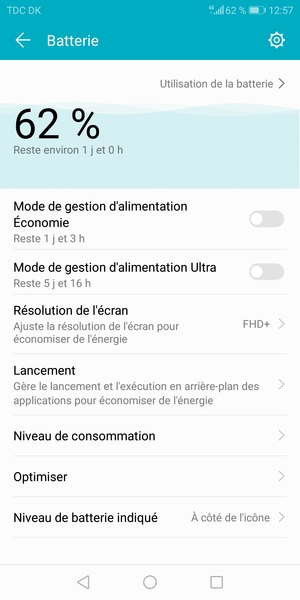 Activer le Mode de gestion d'alimentation Économie