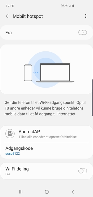 Vælg Menu-knappen