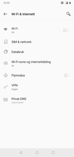 Velg SIM & nettverk