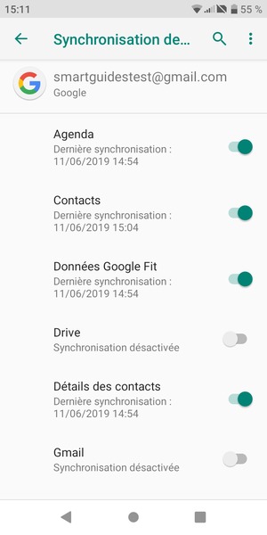 Sélectionnez le bouton du Menu