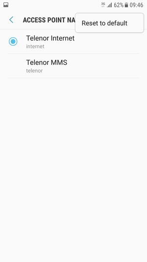 Select Reset to default