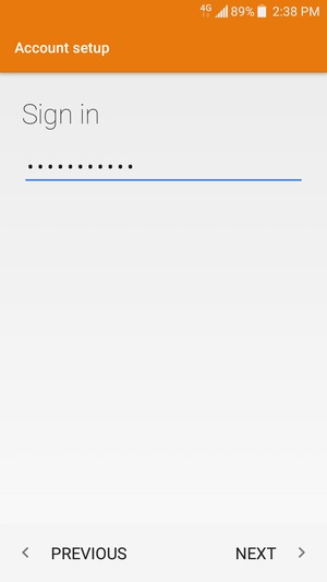 Enter your password and select NEXT