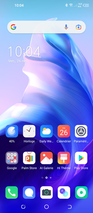 Sélectionnez le bouton Applications récentes