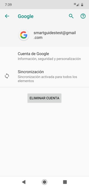Seleccione Sincronización